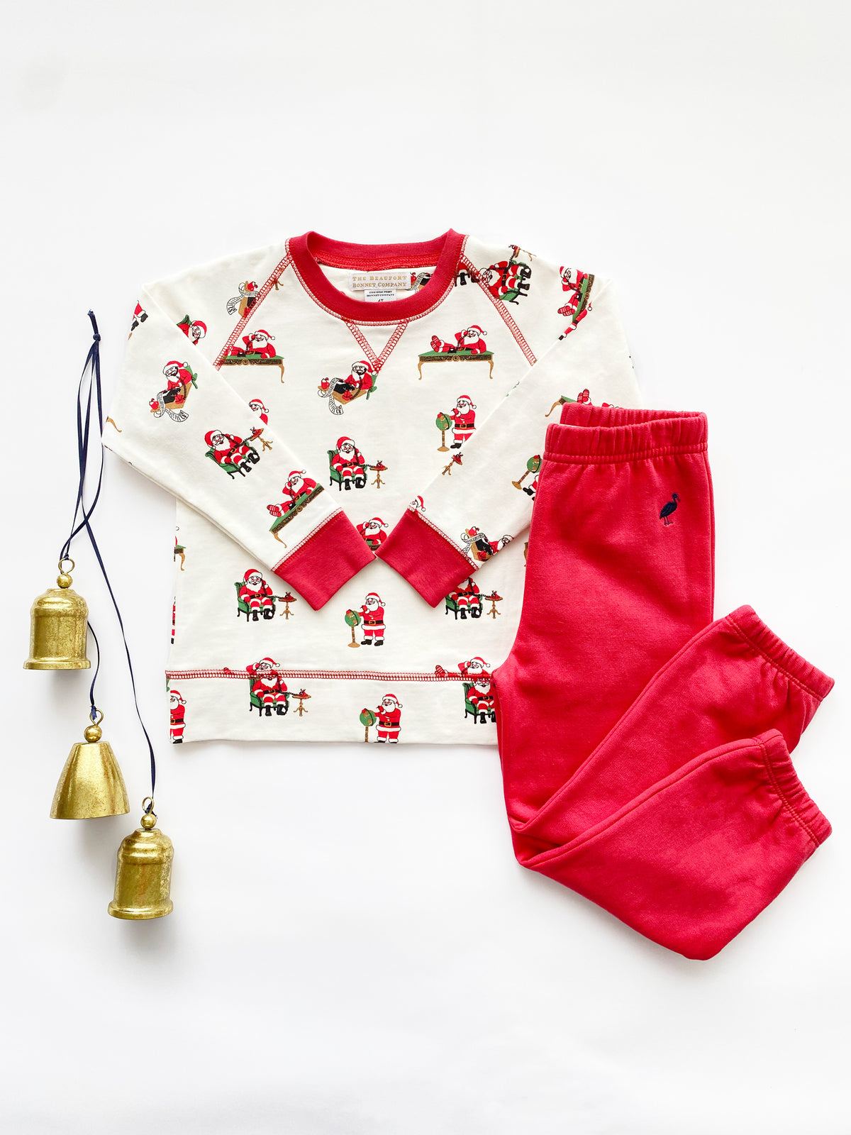 Cassidy Comfy Crewneck Boys Fit Serious Santa Business Richmond Red
