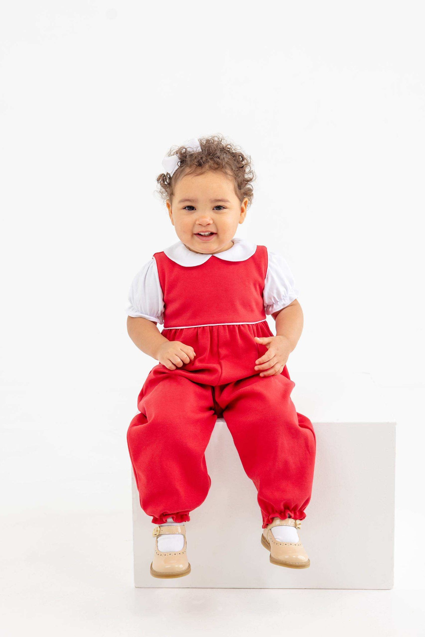 Sleeveless Rebecca Romper - Pima Richmond Red Fair St Floral