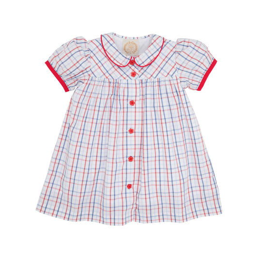 Tabitha’s Teachers Dress-Whitehall Windowpane/Richmond Red