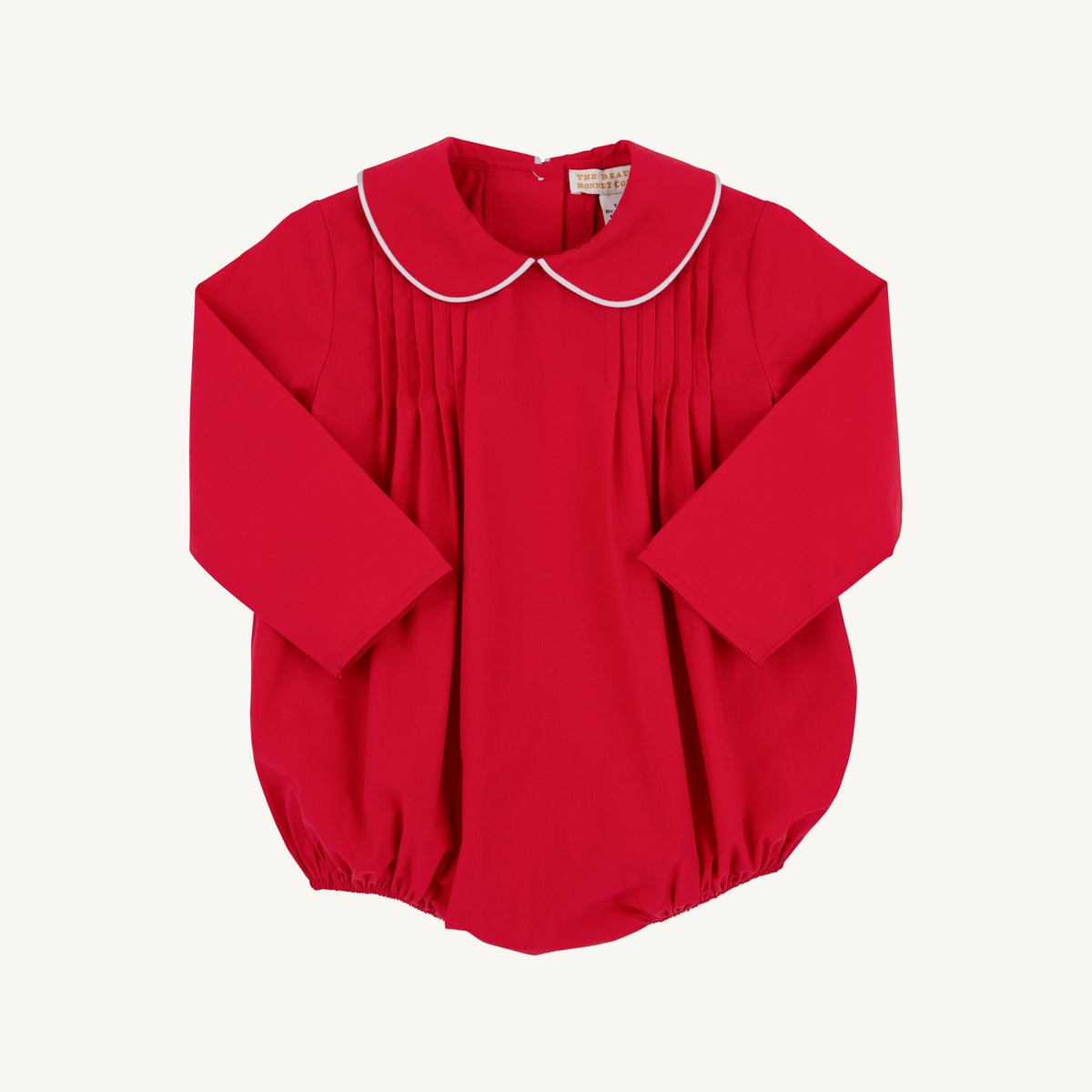 Long Sleeve Boone Bubble - Broadcloth Richmond Red Worth Ave White