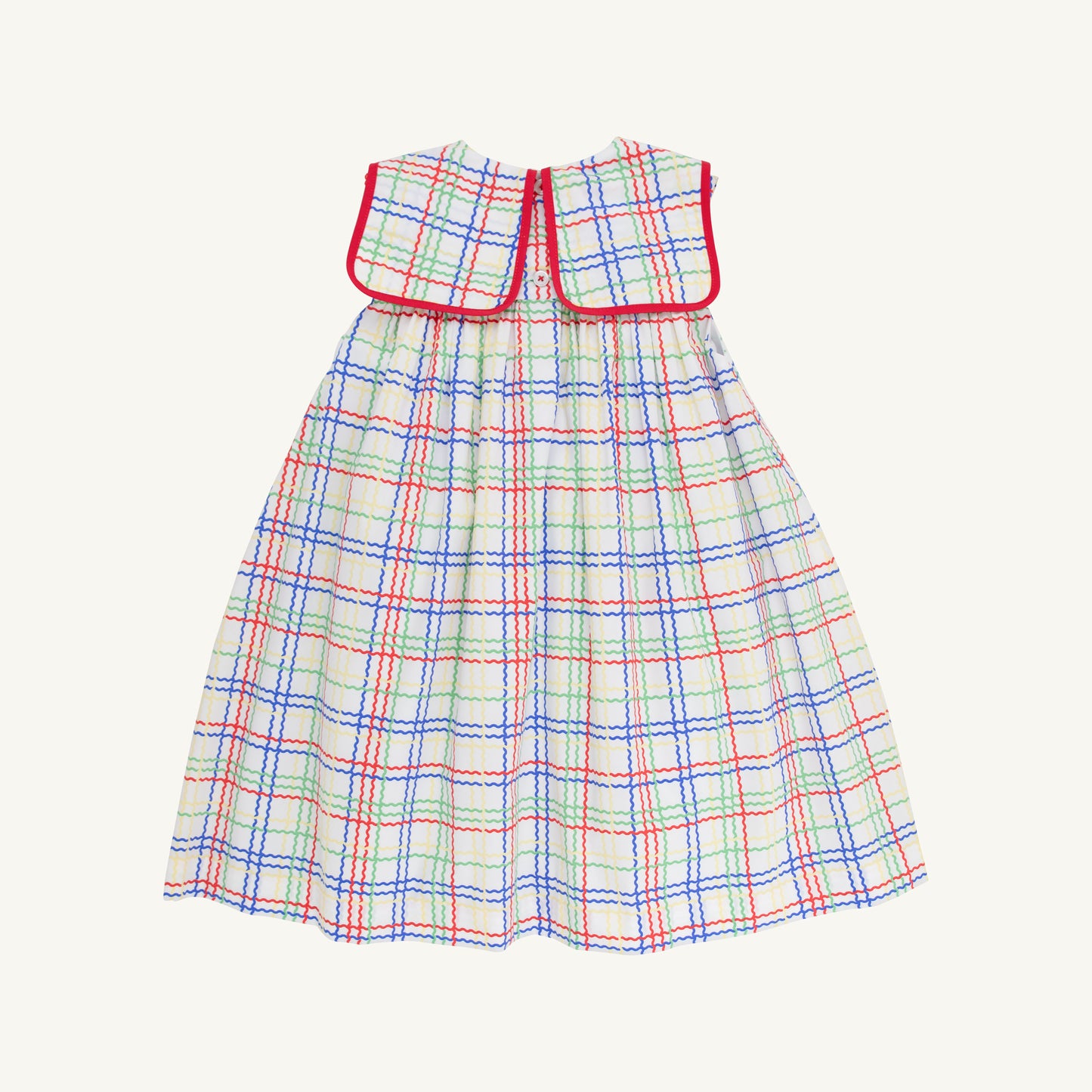 Stewart’s Square Collared Dress Wellington Windowpane Richmond Red