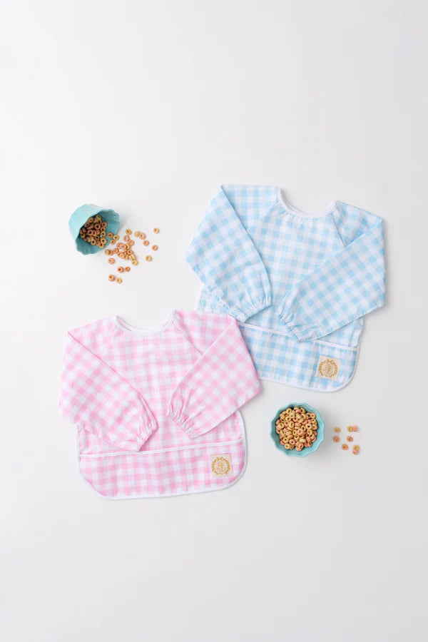 Biscuit Bib Palm Beach Pink Gingham/Worth Avenue White