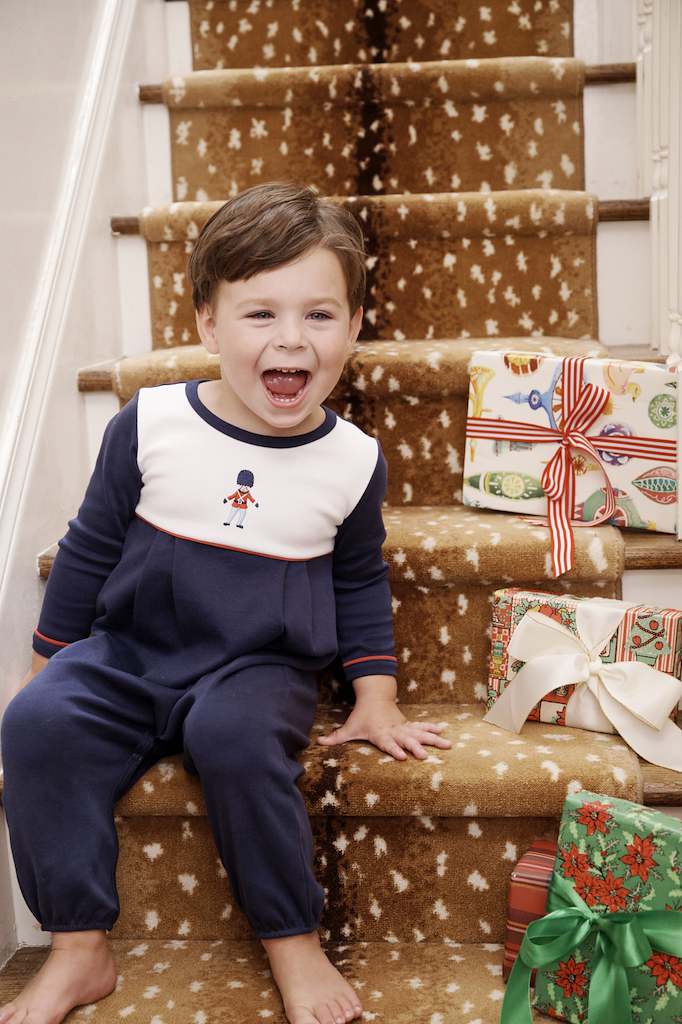 Long Sleeve Bradford Romper Nantucket Navy Worth Ave White Richmond Red Soldier