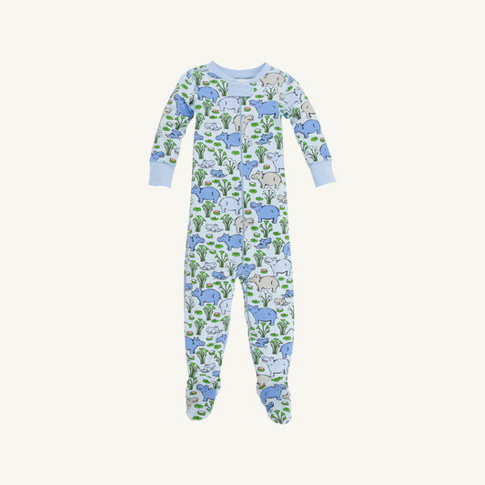 Knox’s Night Night Footed Bal Harbor Hippos Beale Street Blue