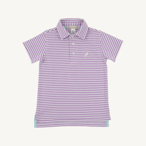 Prim & Propper Polo Valley High Violet Stripe with Multicolor Stork