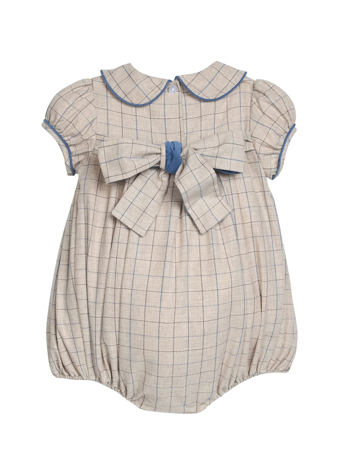 Smocked Natalie Bubble - Durham Windowpane