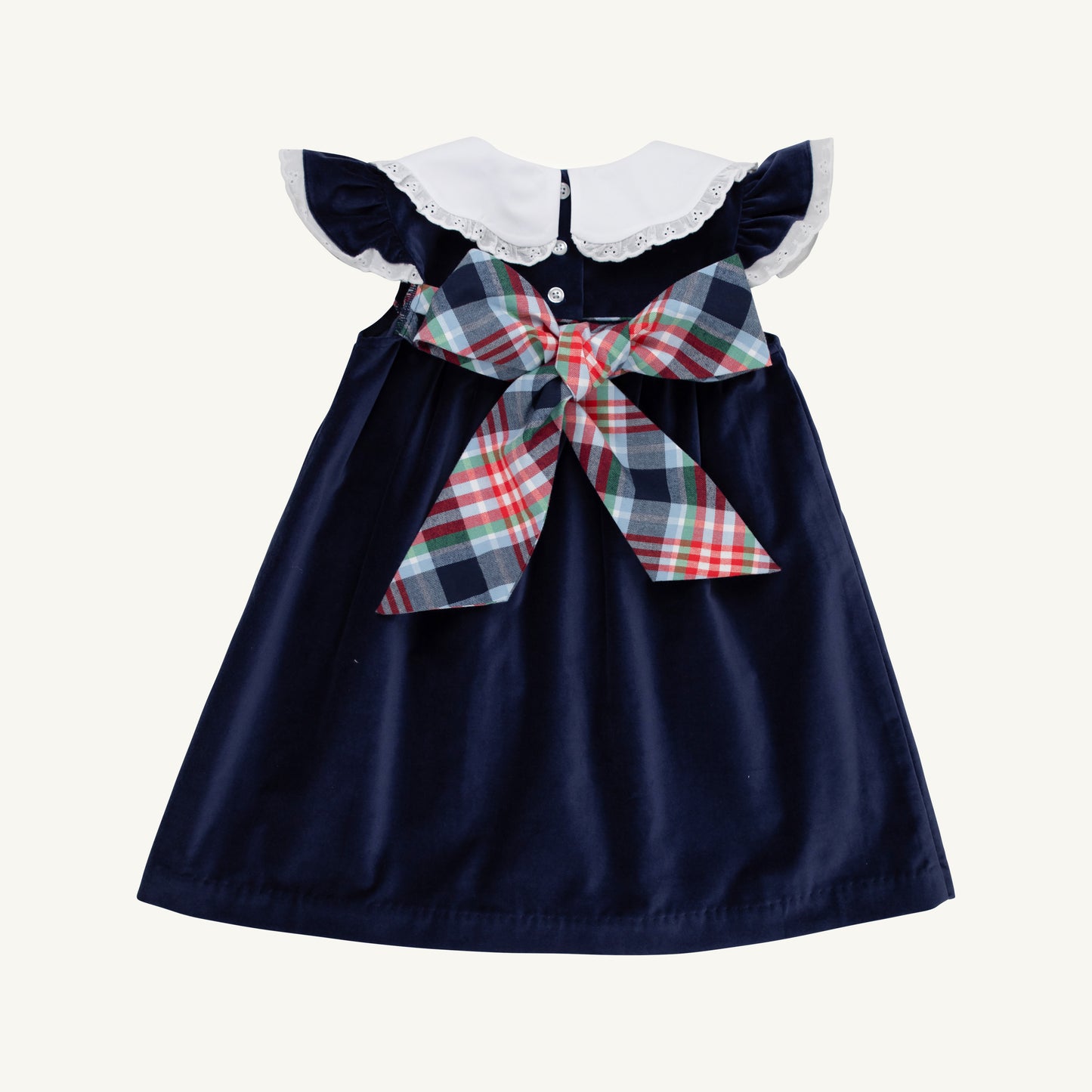 Franny Frock Velveteen Nantucket Navy Worth Ave White Covington Cottage Plaid