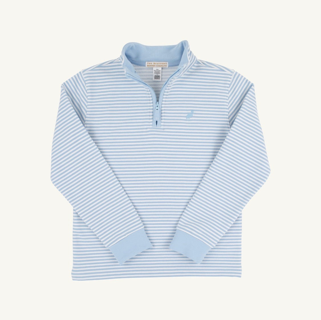 Hayword Half Zip Beale Street Blue Stripe Worth Avenue White