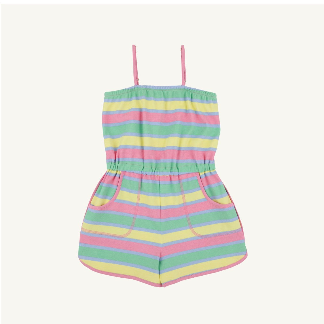 Townley Romper Sandi’s Stripe Hamptons Hot pink