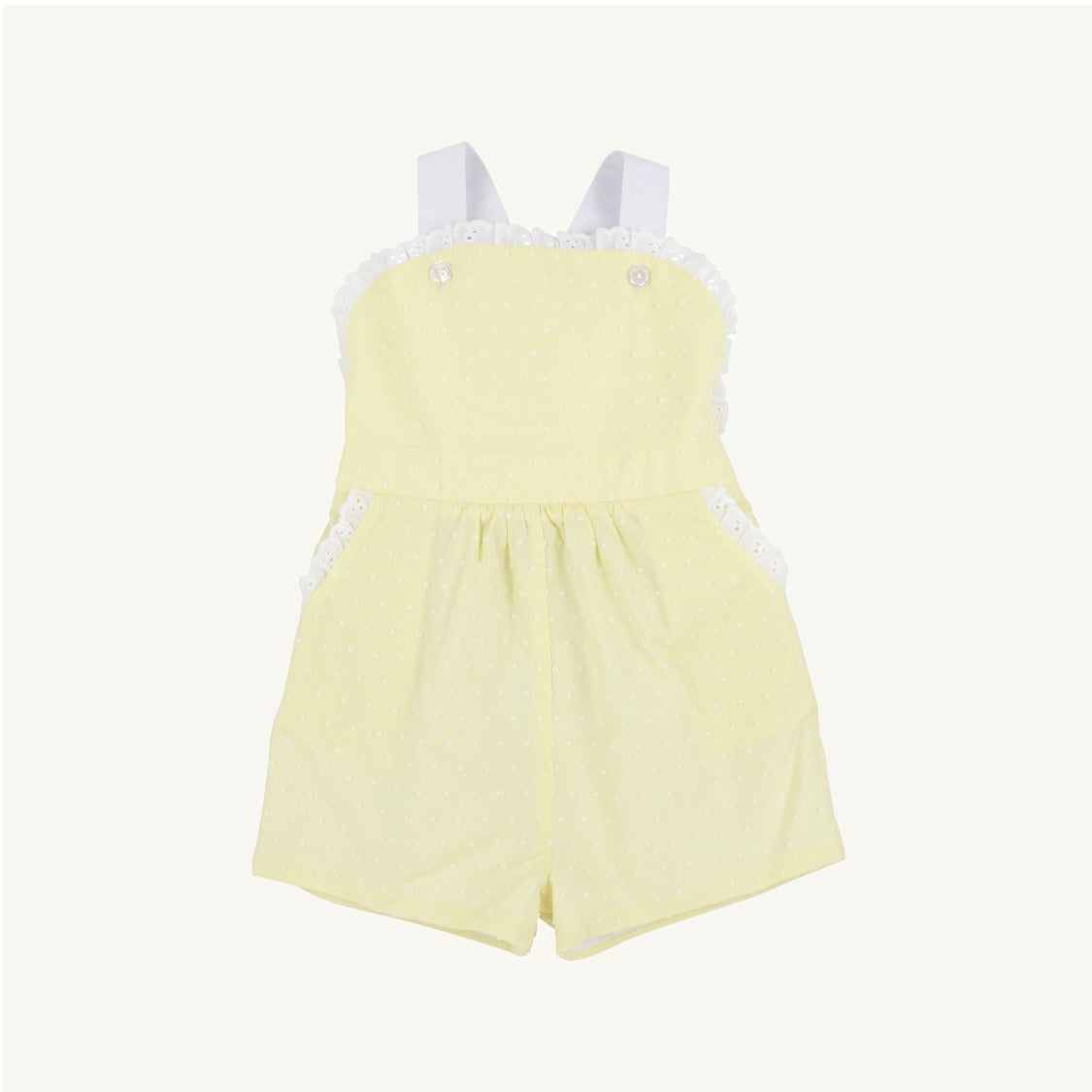Ruthie Romper York Yellow Worth Avenue White Dallas Dot