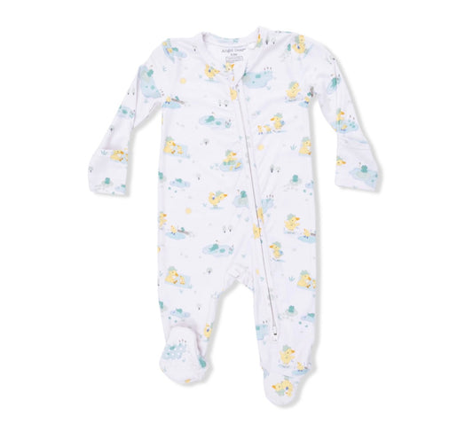 Frog and Duck Pond 2 Way Zipper Footie