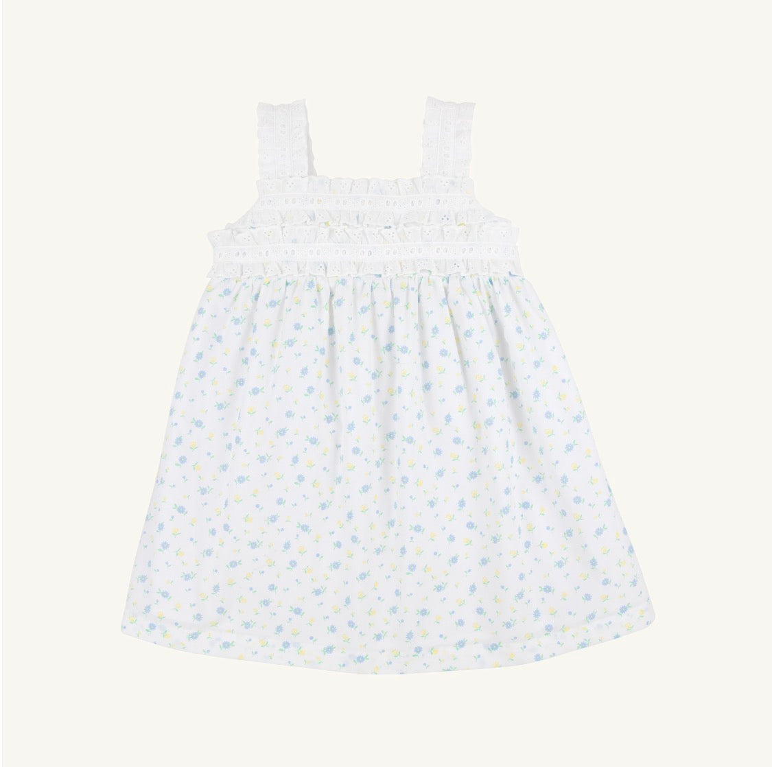 Babs Dress-Broadcloth Dunwoody Daisy Worth Avenue White