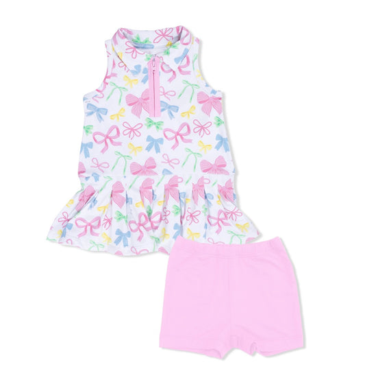 Sweet Bows Polo Tennis Dress with Cartwheel Short