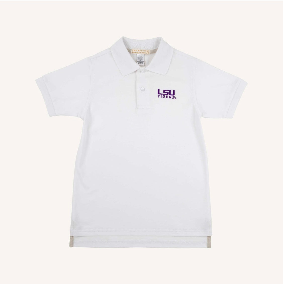 LSU Prim & Proper Polo & Onesie Worth Ave Worth Ave White Keeneland Khaki