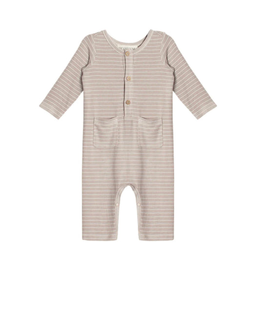 Charlie Rib Romper, Grey