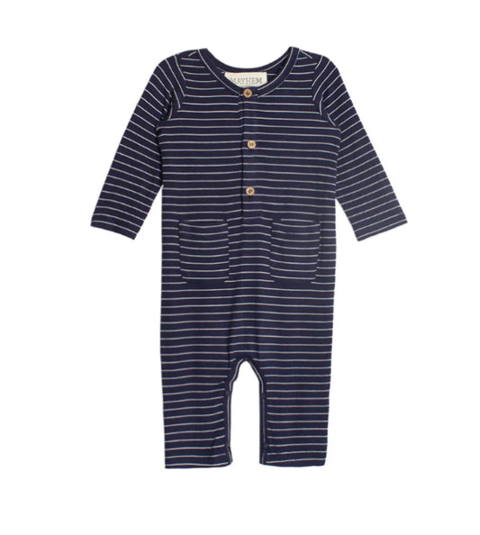 Charlie Rib Romper, Navy