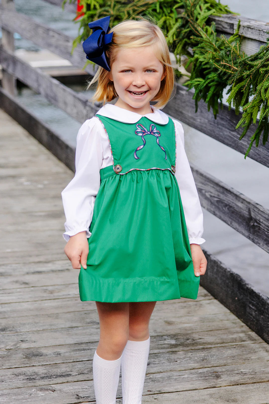 Brady Button In Dress
Kiawah Kelly Green with Merritt Park Plaid