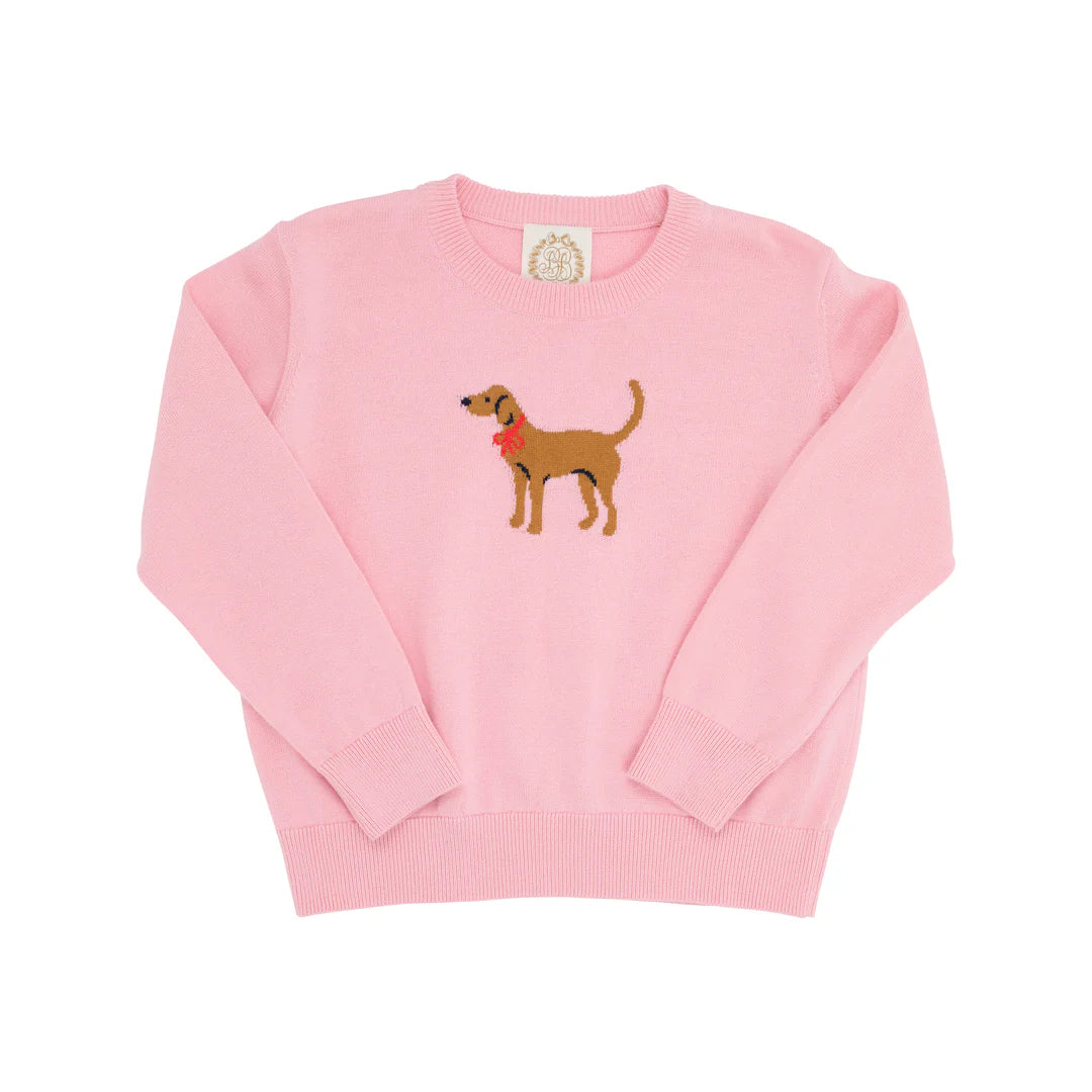 Isabelle's Intarsia Sweater
Hamptons Hot Pink with Dog Intarsia