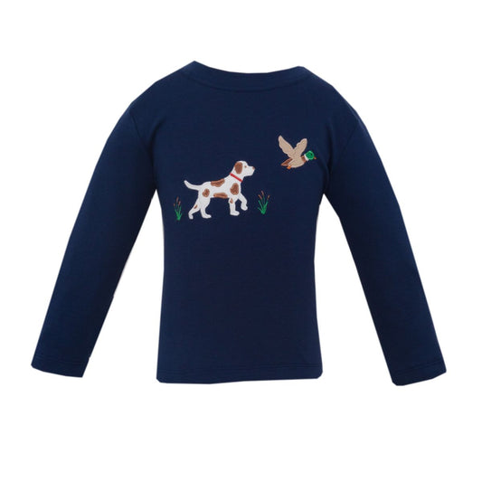 Hunting Dog Navy Blue Knit Boy’s L/S Tshirt
