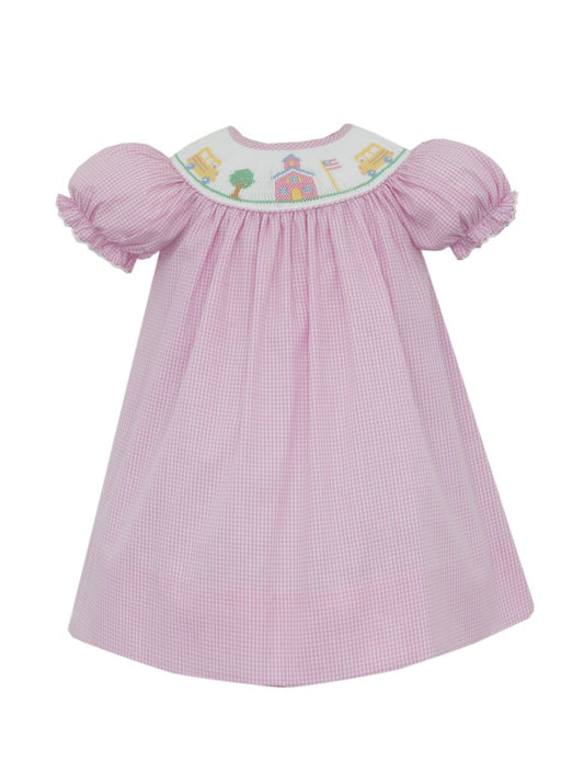 School House Pink Gingham Bishop Dress