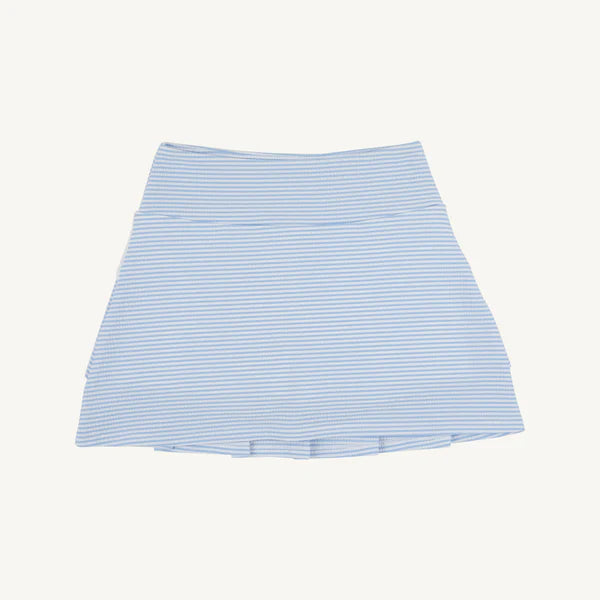 Prepletic™ Cindy Skort Beale Street Blue Seersucker with Worth Avenue White