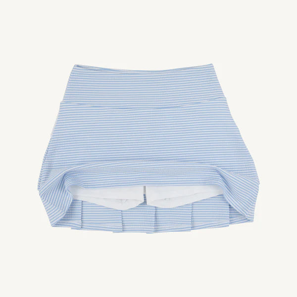 Prepletic™ Cindy Skort Beale Street Blue Seersucker with Worth Avenue White
