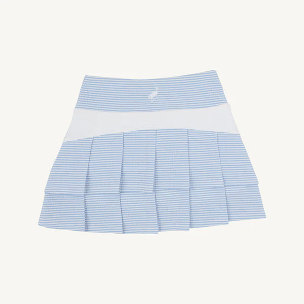 Prepletic™ Cindy Skort Beale Street Blue Seersucker with Worth Avenue White