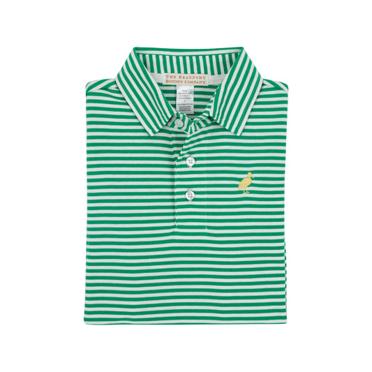 Prim & Proper Polo & Onesie
Kiawah Kelly Green Stripe With Bellport Butter Yellow Stork