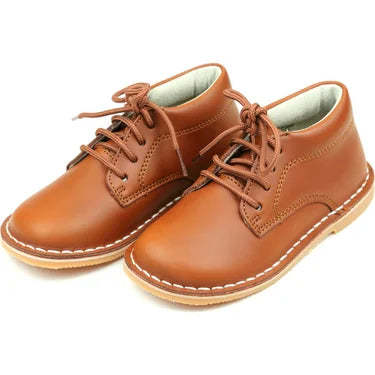 Tuck Lace Up Shoe, Cognac