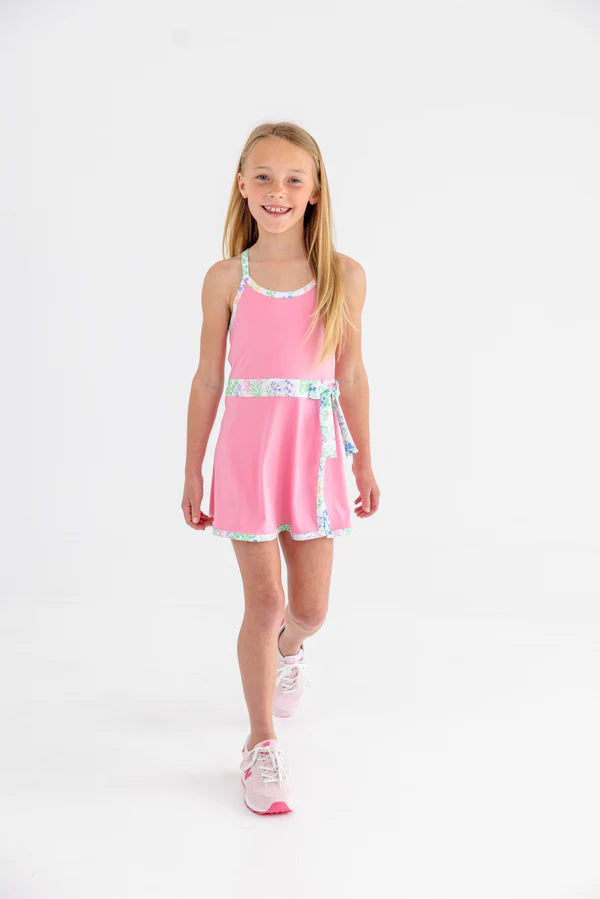 Prepletic™ Teggy Tennis Dress Hamptons Hot Pink with Gaston Street Garden