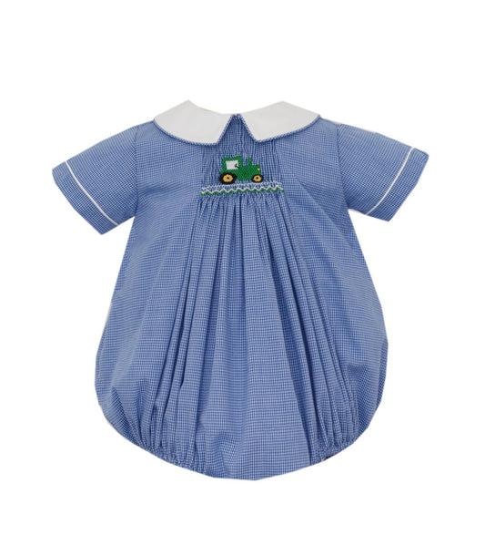 Tractor Boys Royal Blue Microcheck Bubble