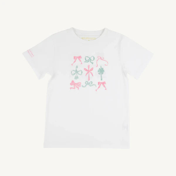 Sir Proper's T-Shirt Worth Avenue White with Bows