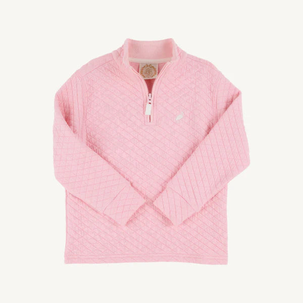 Canter Collar Half Zip (Quilted) Sandpearl Pink with Palmetto Pearl Stork