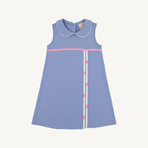 Luanne's Lunch Dress Park City Periwinkle with Worth Avenue White