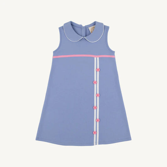 Luanne's Lunch Dress Park City Periwinkle with Worth Avenue White