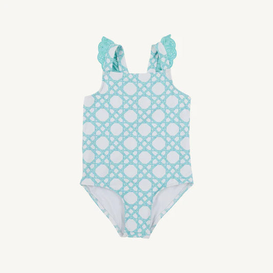 Long Bay Bathing Suit Catamaran Cane with Edisto Egg Blue