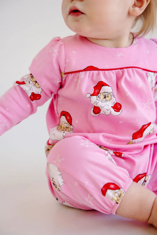 Long Sleeve Penny's Playsuit
Dear Santa (Hamptons Hot Pink) with Richmond Red