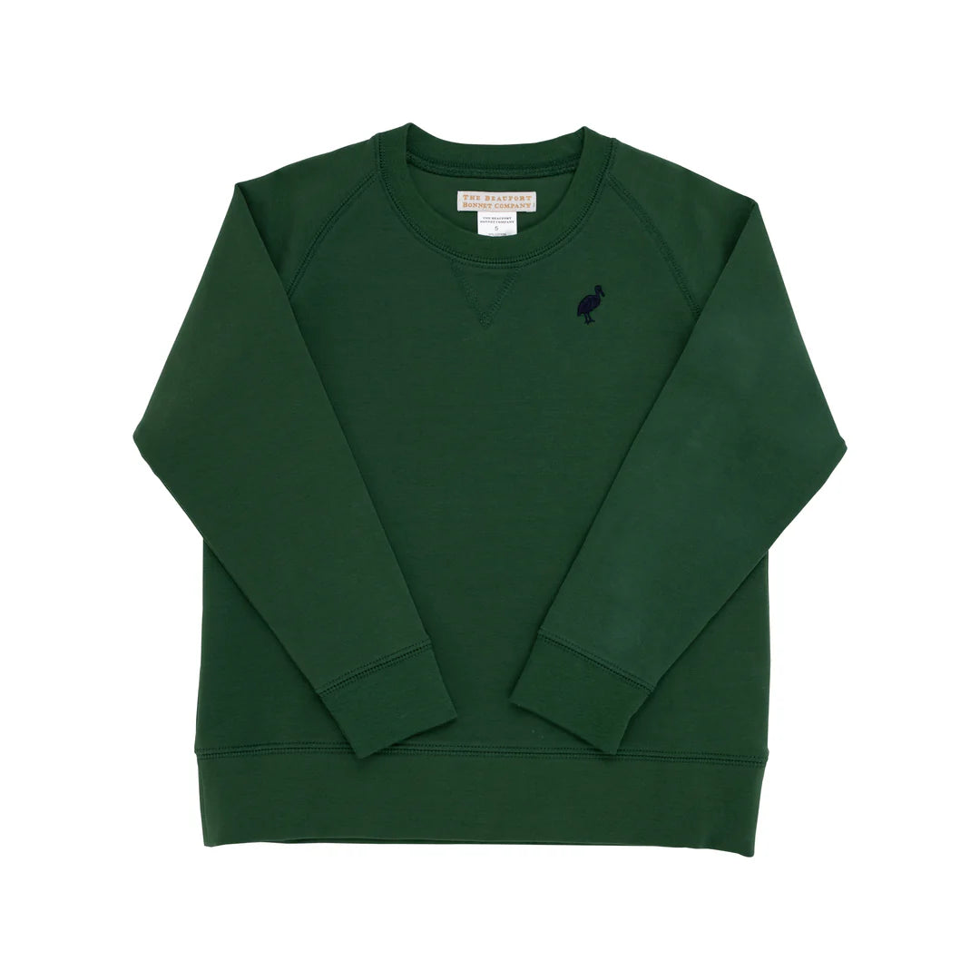 Cassidy Comfy Crewneck
Grier Green with Nantucket Navy Stork