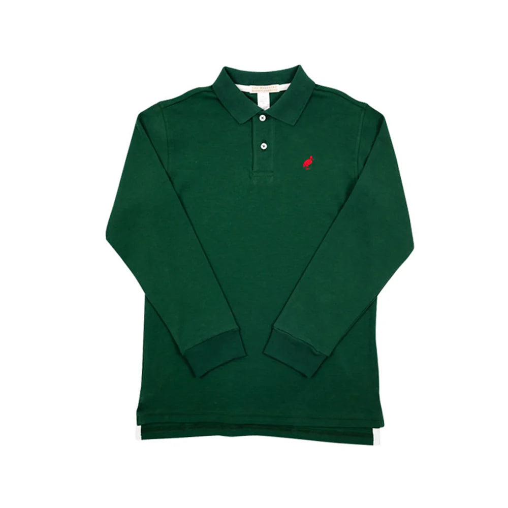 Long Sleeve Prim & Proper Polo & Onesie
Grier Green with Richmond Red Stork