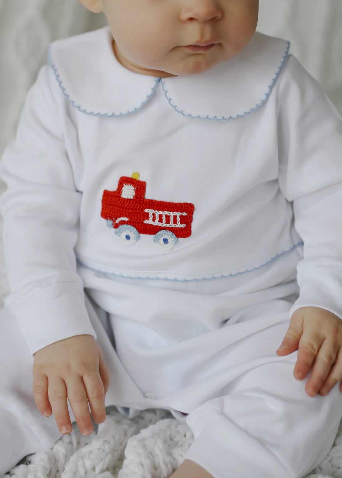 Crochet Playsuit - Fire Truck