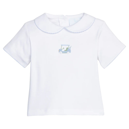 Crochet Peter Pan Shirt - Blue Golf Cart