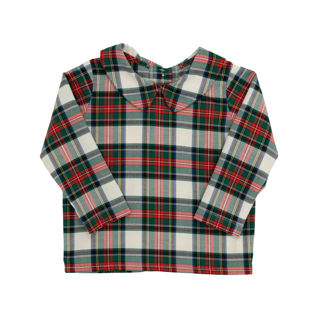 Peter Pan Collar Shirt & Onesie (Long Sleeve Woven) Aiken Place Plaid