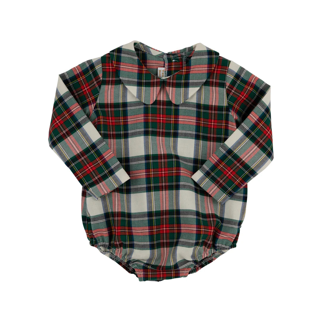 Peter Pan Collar Shirt & Onesie (Long Sleeve Woven) Aiken Place Plaid