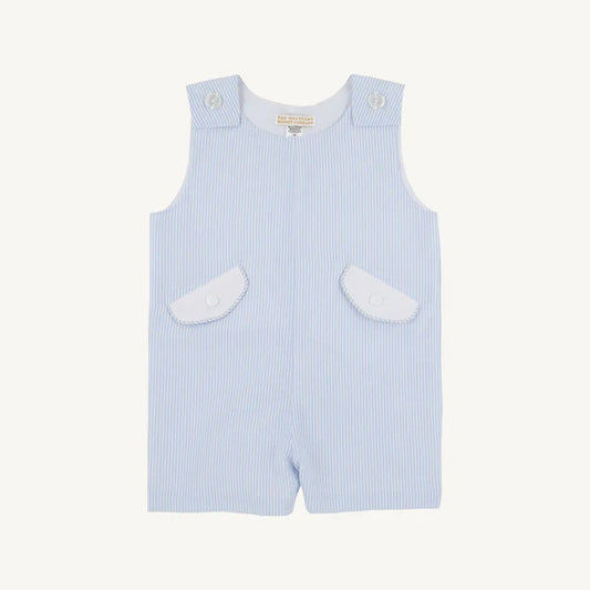 Prescott Pocket Jon Jon Breakers Blue Seersucker with Worth Avenue White