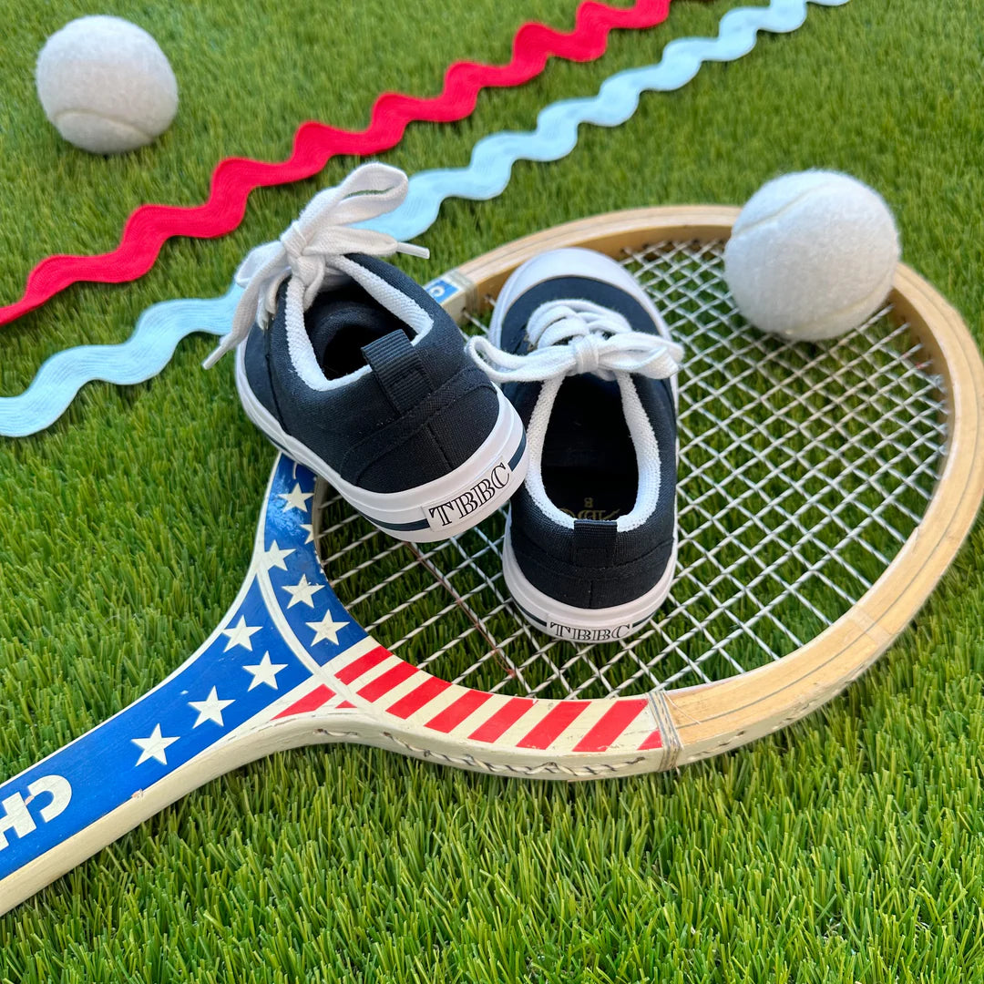 Prep Step Sneakers Nantucket Navy with Nantucket Navy Stripe