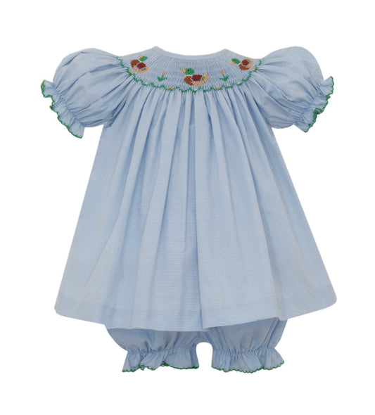Mallard Duck Bloomer Set Light Blue Microcheck