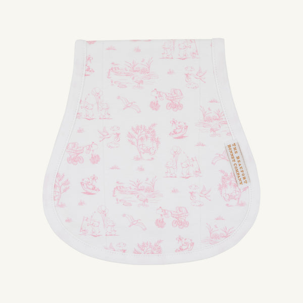 Oopsie Daisy Burp Cloth - Sir Proper’s Sweet Arrival (Hamptons Hot Pink)