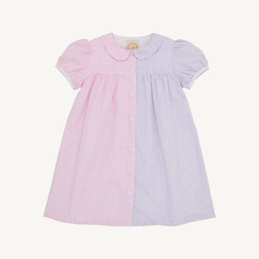 Tabitha's Teachers Pet Dress Pink Greenbrier Gingham & Lauderdale Lavender Gingham