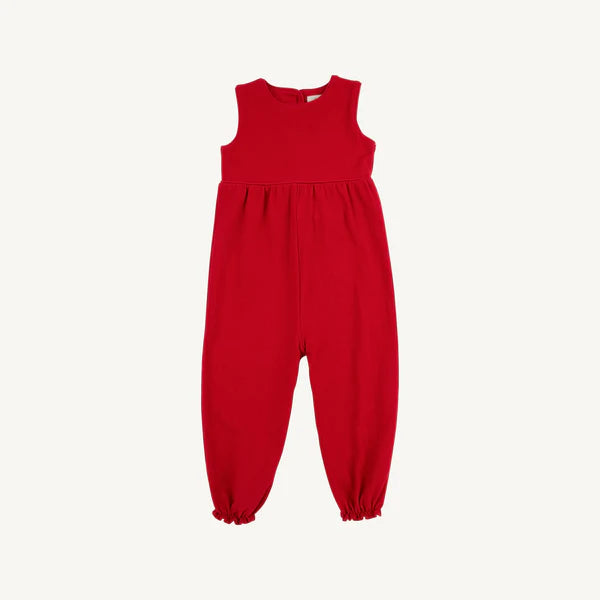 Sleeveless Rebecca Romper Richmond Red with Palmetto Pearl