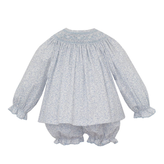 Grace Light Blue Liberty Print Bishop Bloomer Set